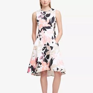 DKNY Floral-Print Fit and Flare Dress, Created for Macy’s
